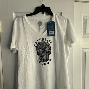 Life is Good White Graphic T-Shirt